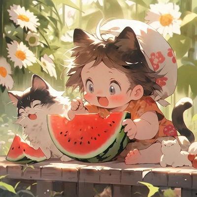 网红吃瓜动漫图片大全,趣味横生图片大全